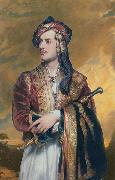 Thomas Phillips Lord Byron in Albanian dress France oil painting artist
